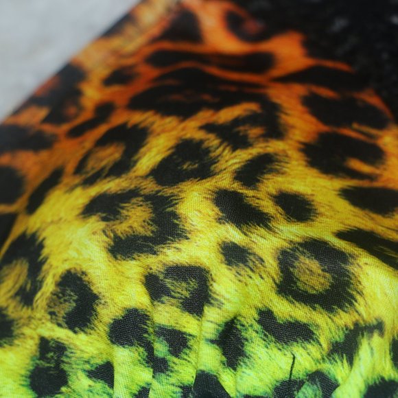 Sirena Rainbow Cheetah Mesh Halter Bikini Top - Picture 5 of 6